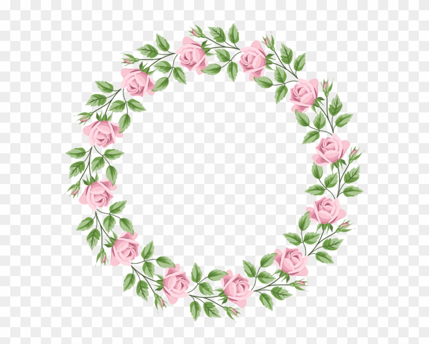 Imágenes De Flores Decorativas - Pink Rose Border Png #288159