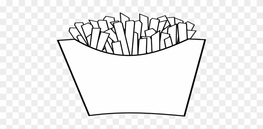 Bacon French Fries Line Art Clip At Vector Online - French Fries #288231