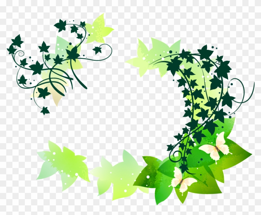 Butterfly Flower Vine Clip Art - Butterfly Flower Vine Clip Art #288624
