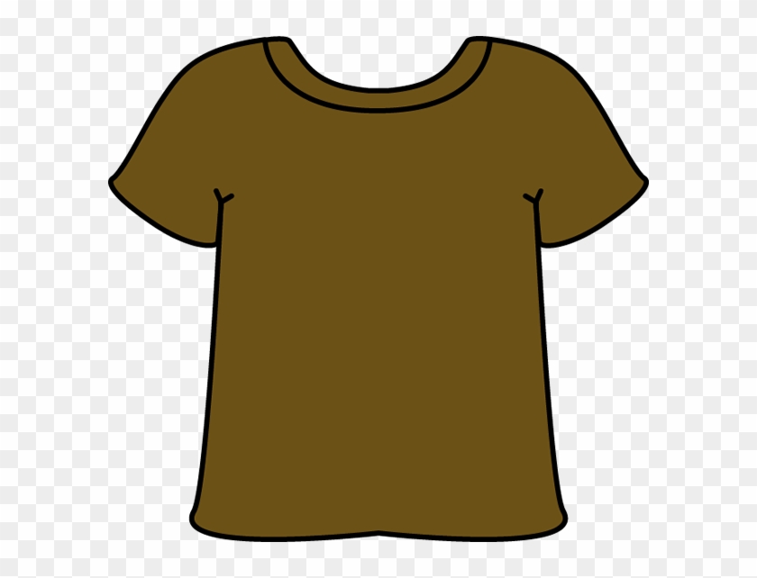 T Shirt Clip Art - Clip Art Brown T Shirt #288693
