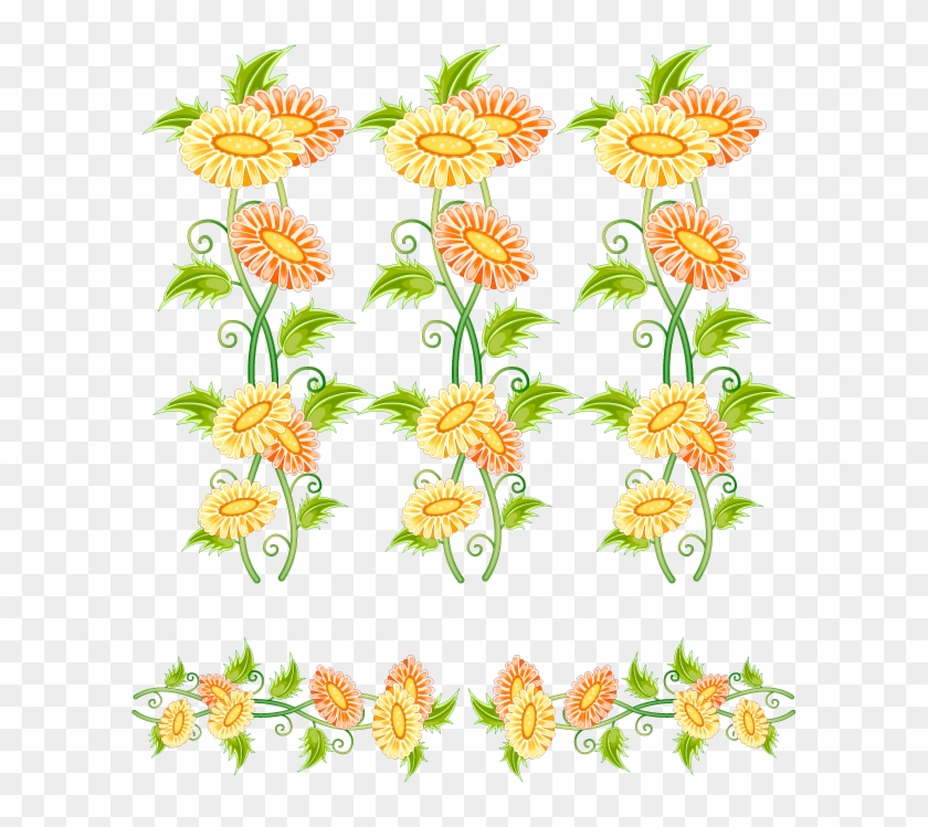 Flower Ornament Euclidean Vector Clip Art - Flower Ornament Euclidean Vector Clip Art #288772
