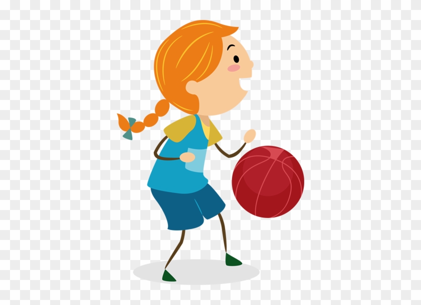 Wall Color - Cartoon Girl Playing Basketball Png #288966