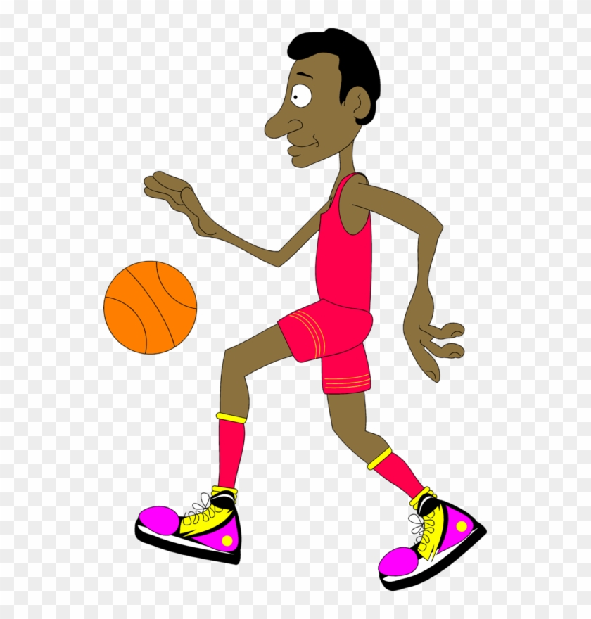 See Here Cartoon Basketball Clipart Free Download - Basketball Player Gif Cartoon #289282