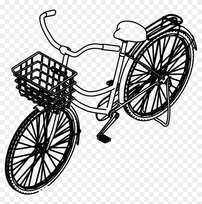 - Eps, - Svg, - Free Clipart Of A Bicycle With A Basket - Bicycle #289540