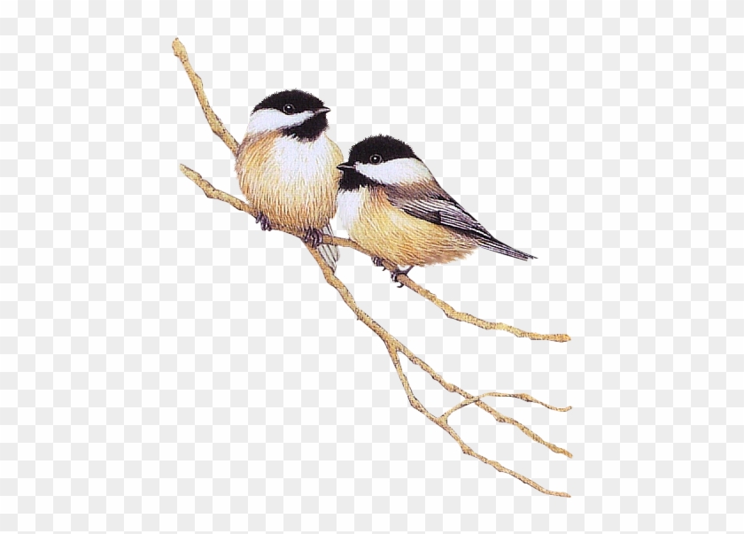 Birds On A Branch - Chickadee Bird Necklace, Bird Pendant, Bird Jewelry, #289725