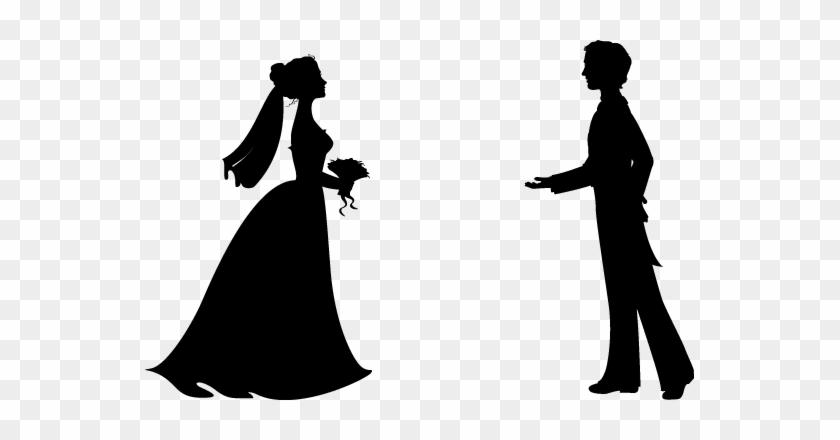 Bride Clipart - Groom Silhouette #290183