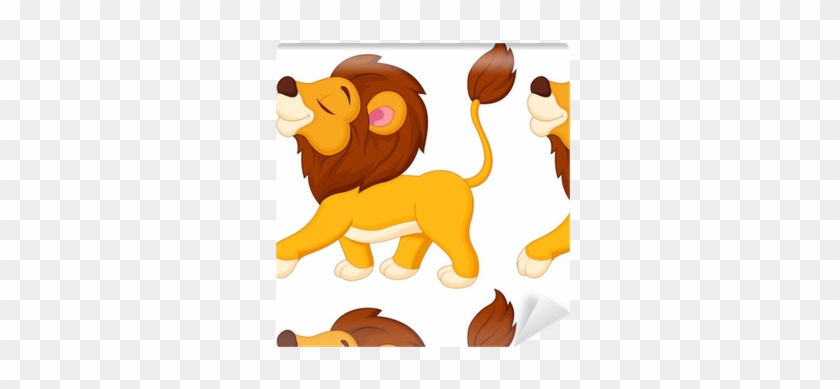 Papel Pintado A Pie De Dibujos Animados León • Pixers® - Walking Cartoon Lion #290592