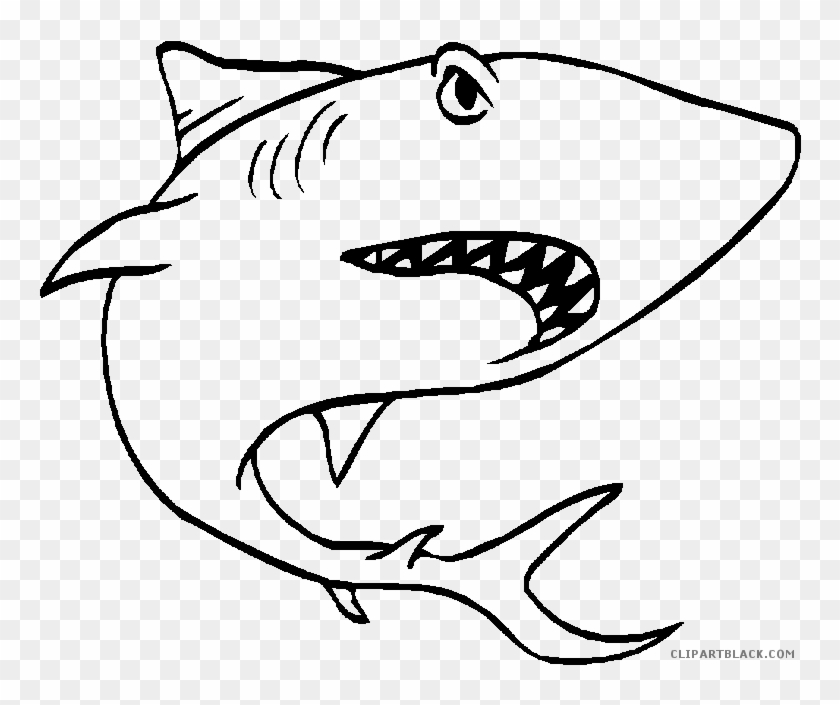 Black And White Shark Animal Free Black White Clipart - Sea Creature For Coloring #290884