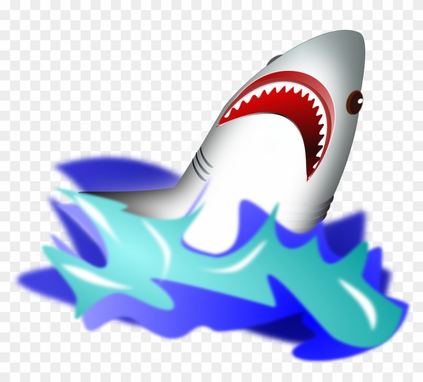 Shark Jumping Out Of Water Clipart #291285