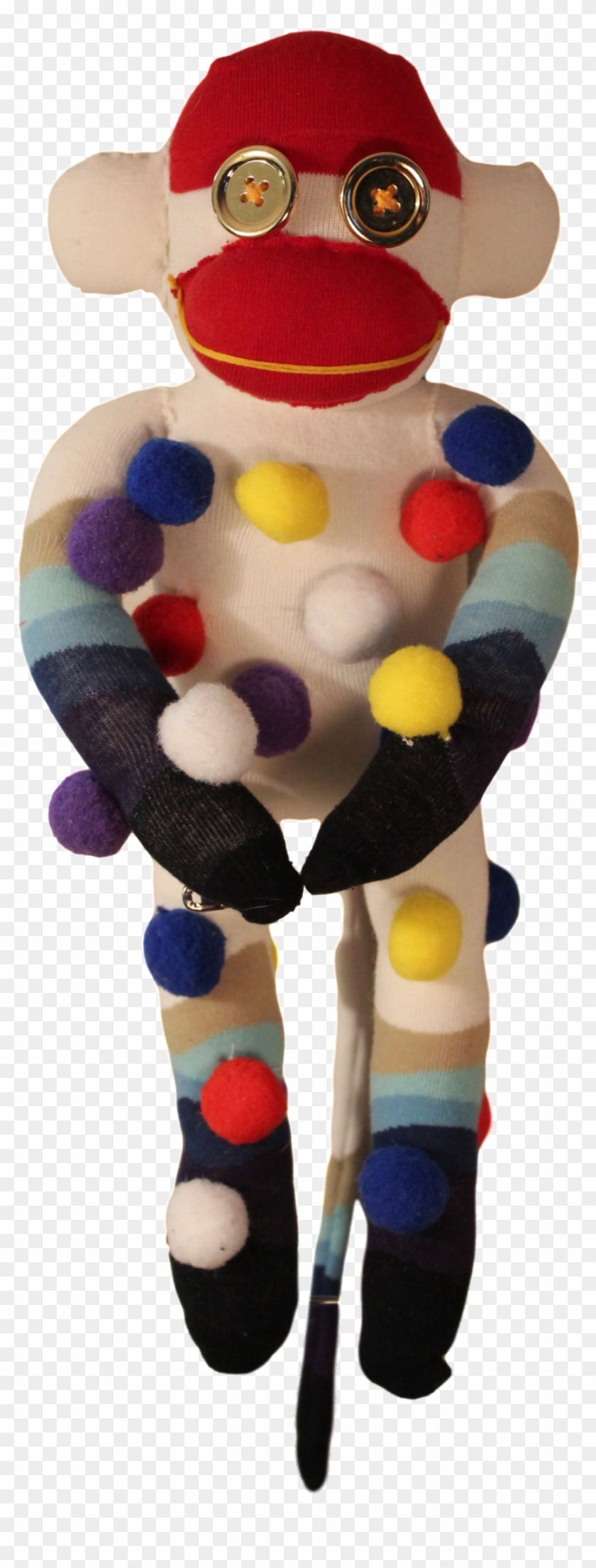 Handmade Sock Monkey Plush Toy With Funky Pattern Socks - Sock Monkey #291494