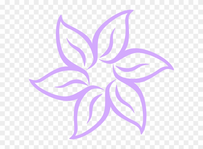 Purple Flower Clip Art At Clker - Easy To Draw Flowers #291500