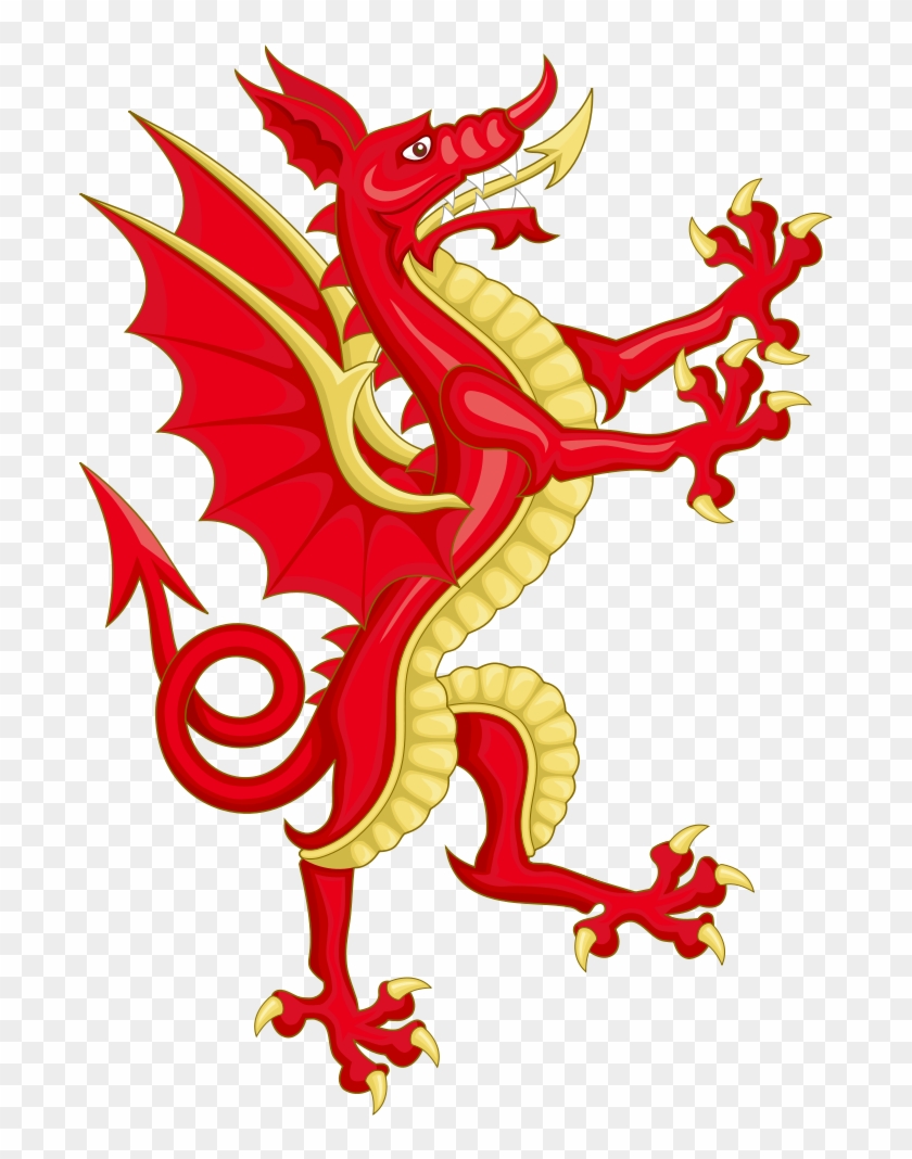 Welsh Dragon Clip Art Medium Size - Wales Coat Of Arms #291517