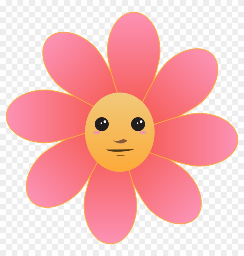 Red Flower Clipart Face - Flower Icon Png #291560