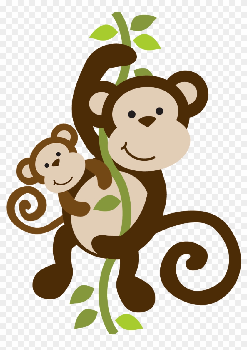 Mommy Clipart Baby Monkey - Mom And Baby Monkey Cartoon #291634