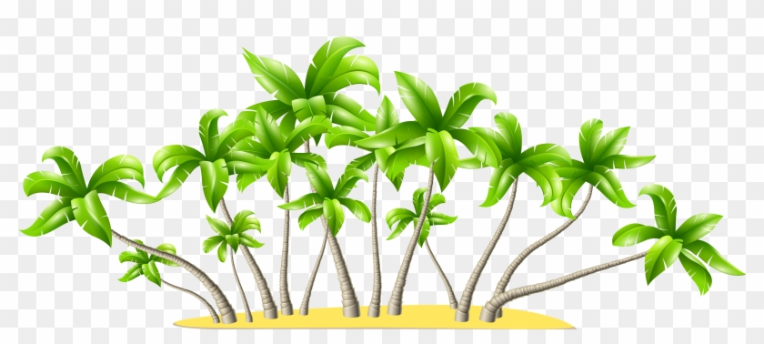 Palm Tree Clipart Tropical Flower - Palm Trees Clip Art Png #291724