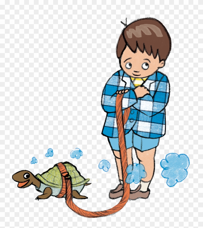 Sammy With Turtle On Leash - Turtle On A Trail Cartoon #291841
