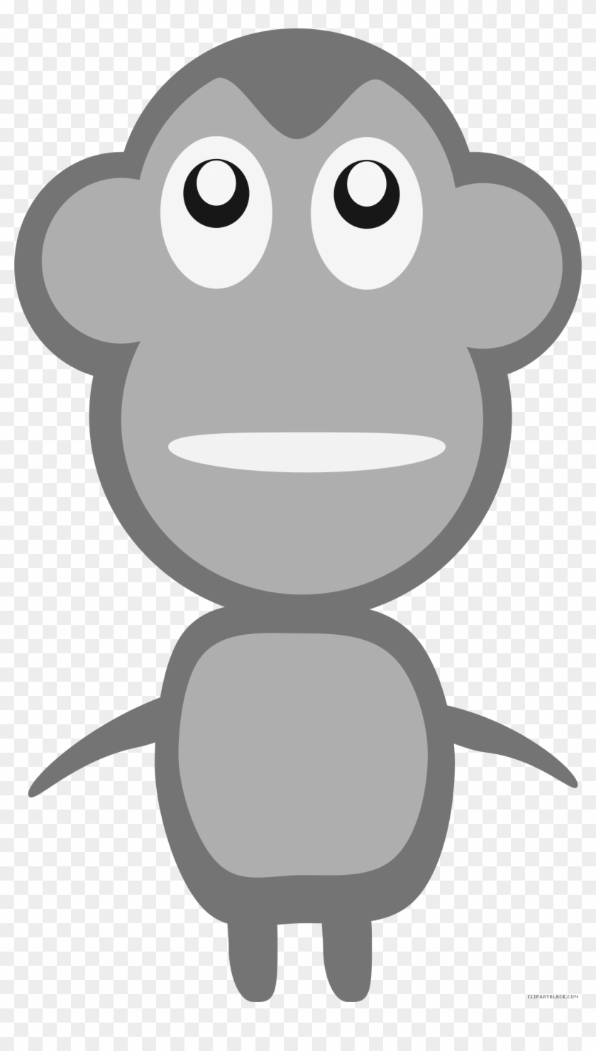 Monkey Animal Free Black White Clipart Images Clipartblack - Clip Art #292014