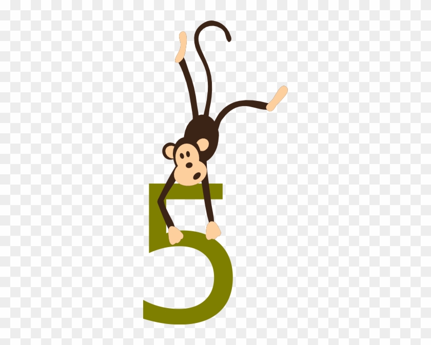 Monkey With Number Clip Art - Clip Art #292083