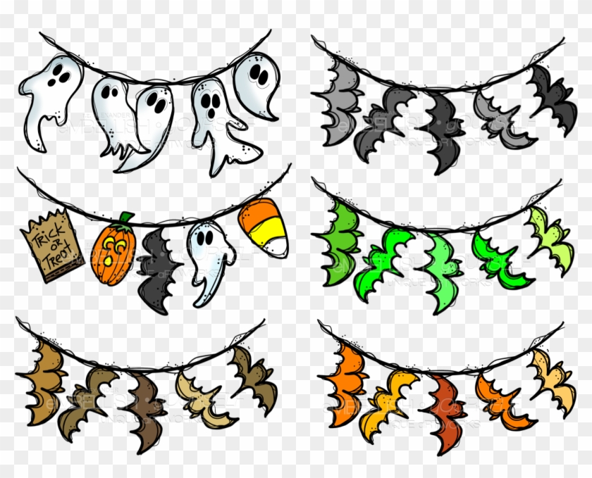 Assorted Halloween Bunting Created By Rz Alexander, - Art #292326