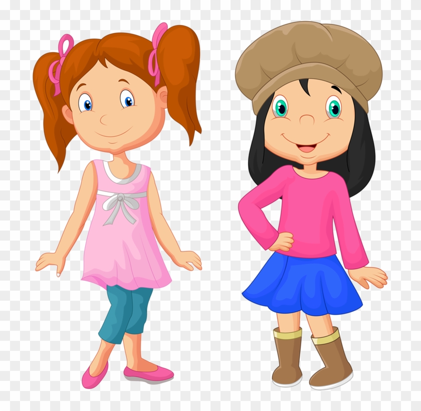 1 [преобразованный] - Two Girls Cartoon Png #292646
