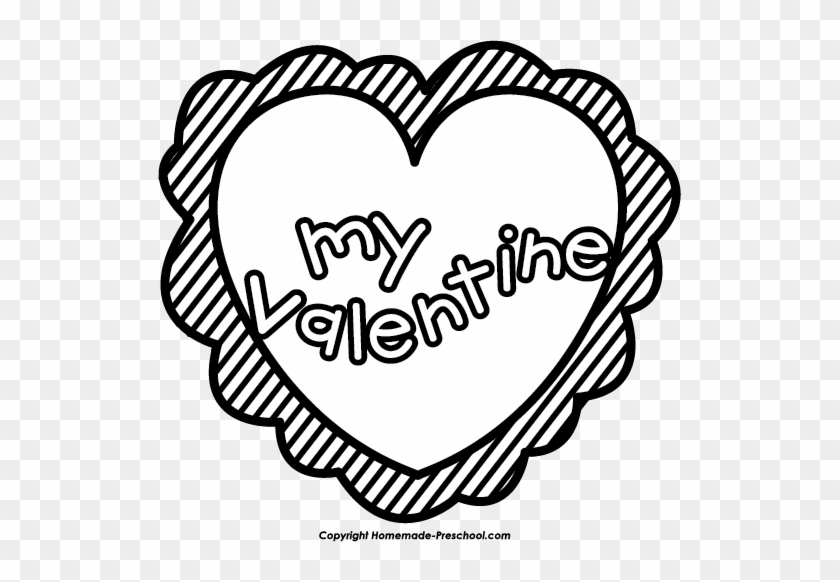Home > Free Clipart Valentines My Valentine - Valentine Clipart Black And White #292956