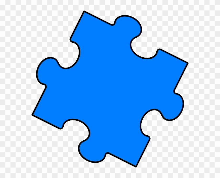 Blue Puzzle Piece Clip Art At Clker Com Vector Clip - Clip Art #293174