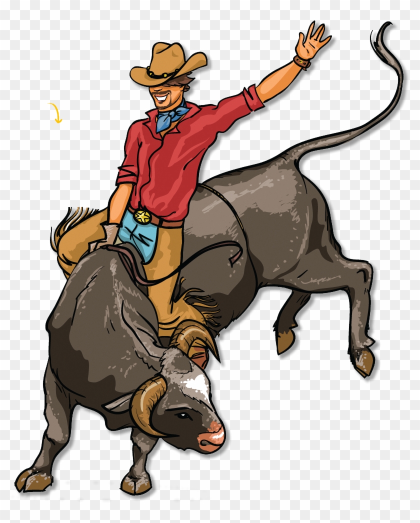 Chesapeake Bay Inflatables Â€“ Cecil County Inflatable - Cartoon Cowboy Riding A Bull #293325