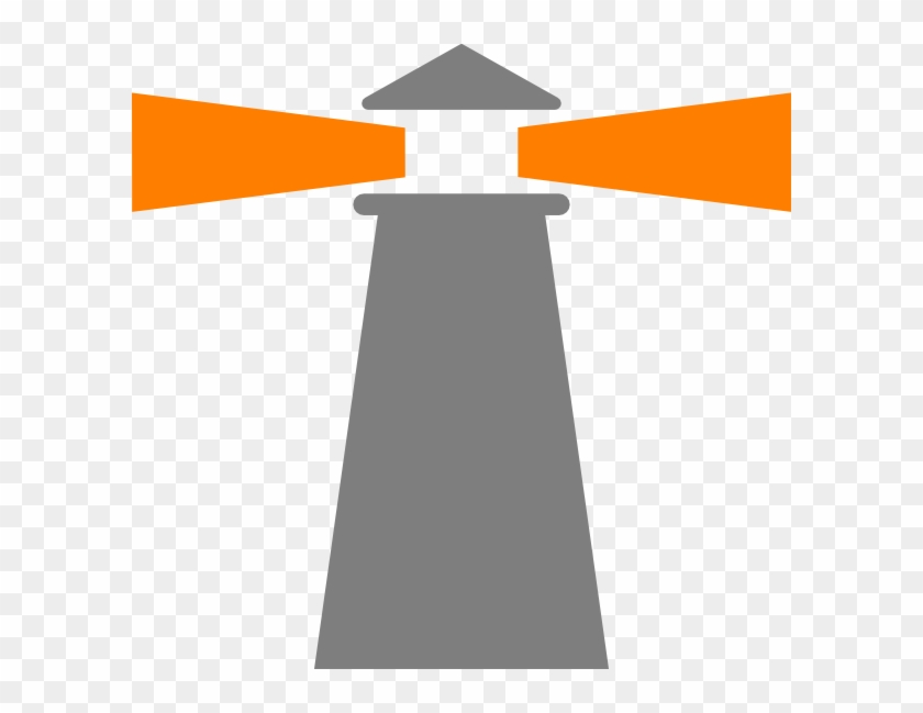 Lighthouse Grey-orange Clip Art At Clker - Public Security #293355