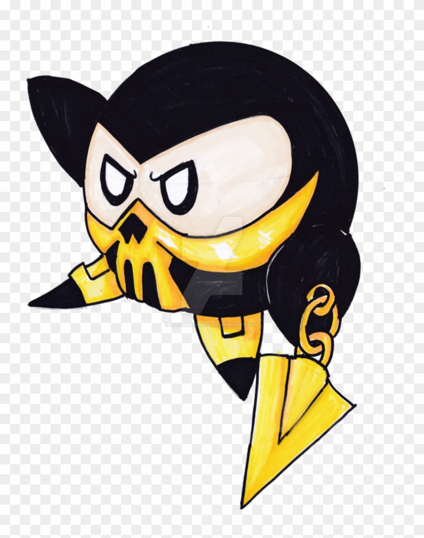 Kirby As Scorpion Speed Drawing Vid By Idroidmonkey - Cartoon #295043