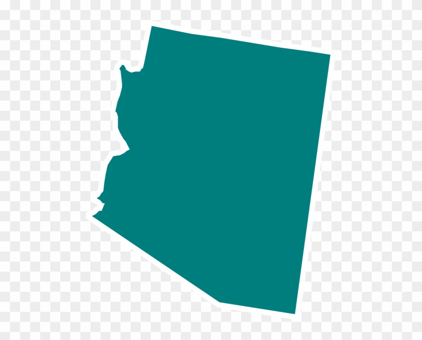 Arizona Teal State Clip Art At Clker Com Vector Clip - Arizona State Outline Png #295336