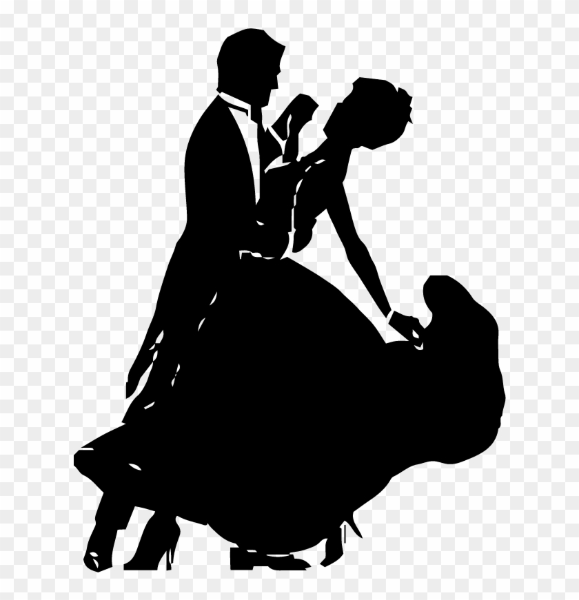 Ballroom Clip Art Pg - Silhouette Couple Ballroom Dancing #295602