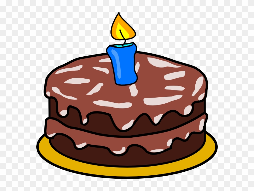 Cake With 1 Candles Clip Art At Clkercom Vector - Birthday Cake Clip Art #295873