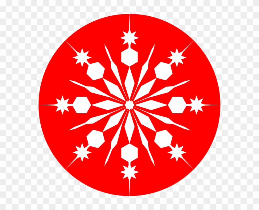 Red Snowflake Clipart - Moderne Dekorative Kristallschneeflocke Kissen #295951