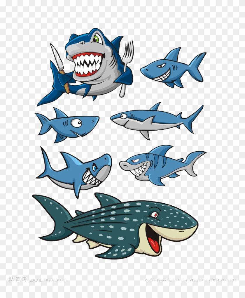 Shark Cartoon Fish Clip Art - Shark Cartoon Fish Clip Art #296263