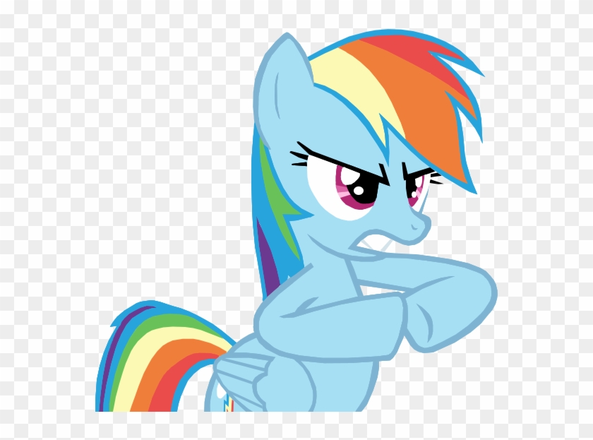 Rainbow Dash Birthday Cake Clipart - Rainbow Dash Arms Crossed #296718