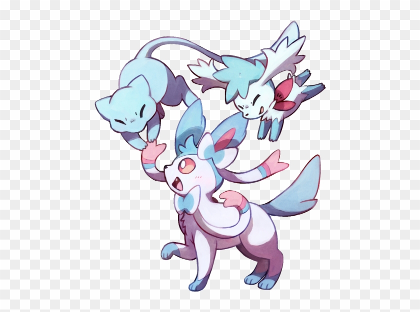 Shiny Mew, Shiny Sylveon, And Blue Shaymin - Shiny Sylveon #296770