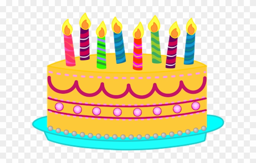 Birthday Cake Clip Art Transparent Background - Transparent Background Birthday Cake Clipart #297076