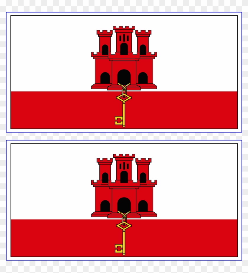Mailbox Flag Template - (d Pin) 25mm Lapel Pin Button Badge: Gibraltar - Gibraltarian #297437
