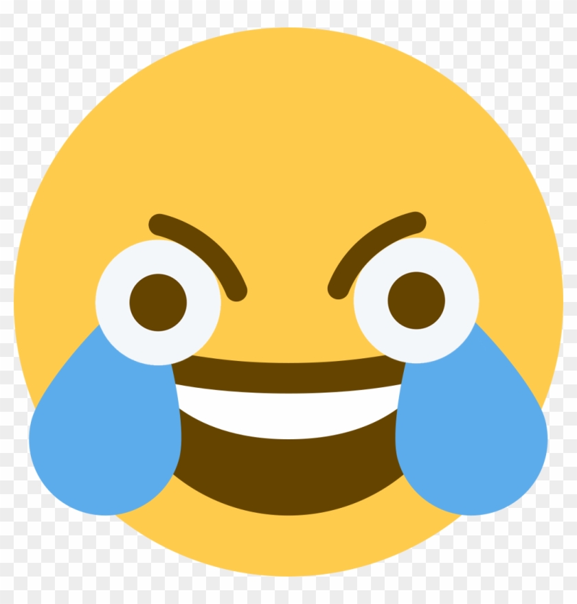 Yellow Face Nose Beak Head Emoticon Clip Art Smile - Open Eye Crying Laughing Emoji #297818