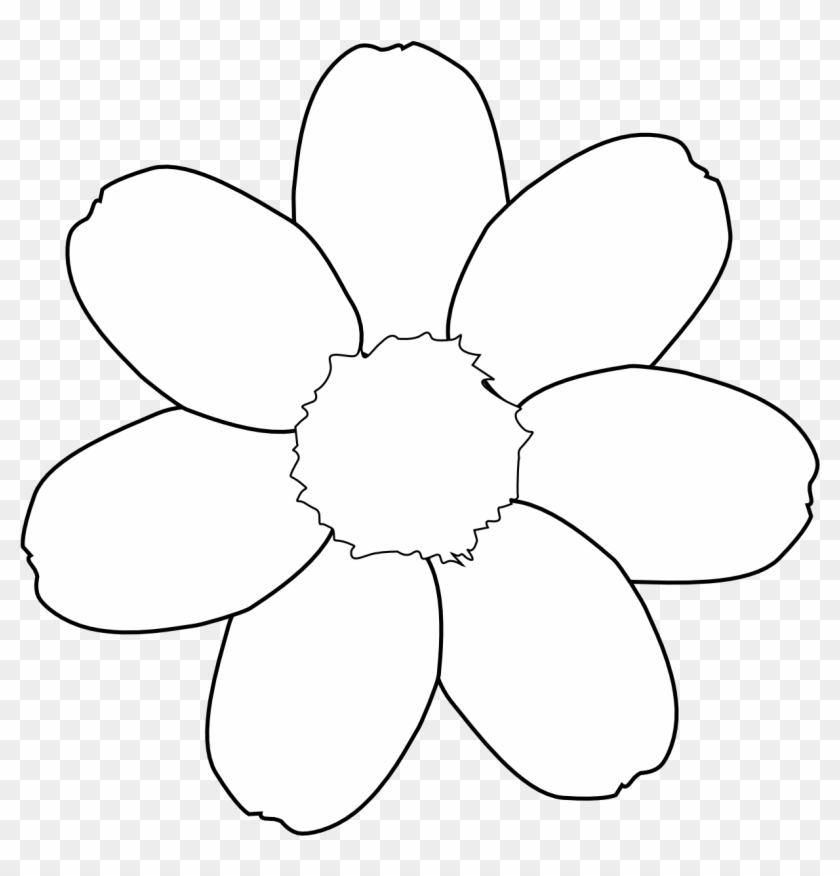 Black And White Flower Clip Art, Flowers Black And - Clip Art #297848