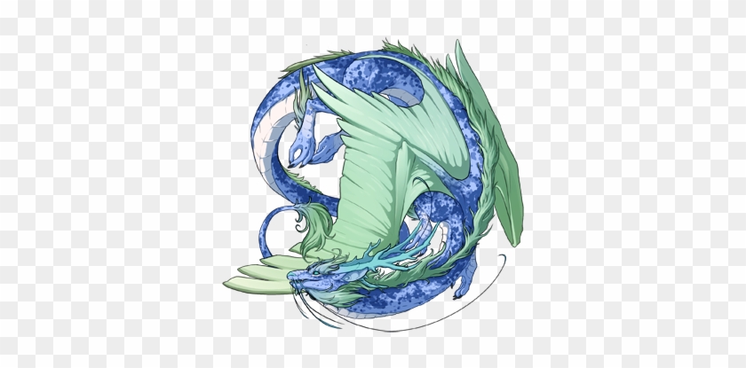 Sky/seafoam/navy Genes - Flight Rising Hatchling Letters #298075