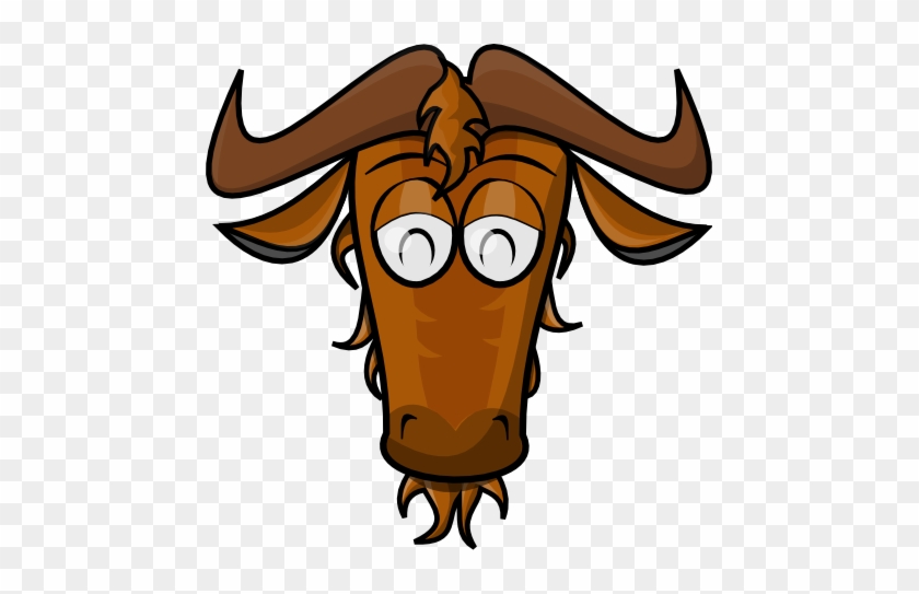 Wildebeest Clipart Cartoon - Wildebeest Head Clipart #298326