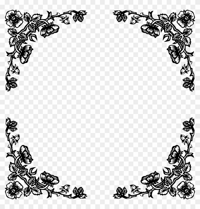 Rose Frame Beyond - Black Rose Frame Png #298535