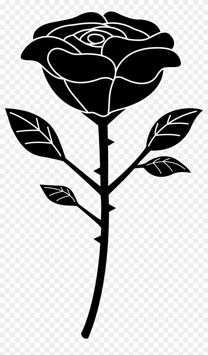Black Rose Clip Art - Rose Clipart #298707