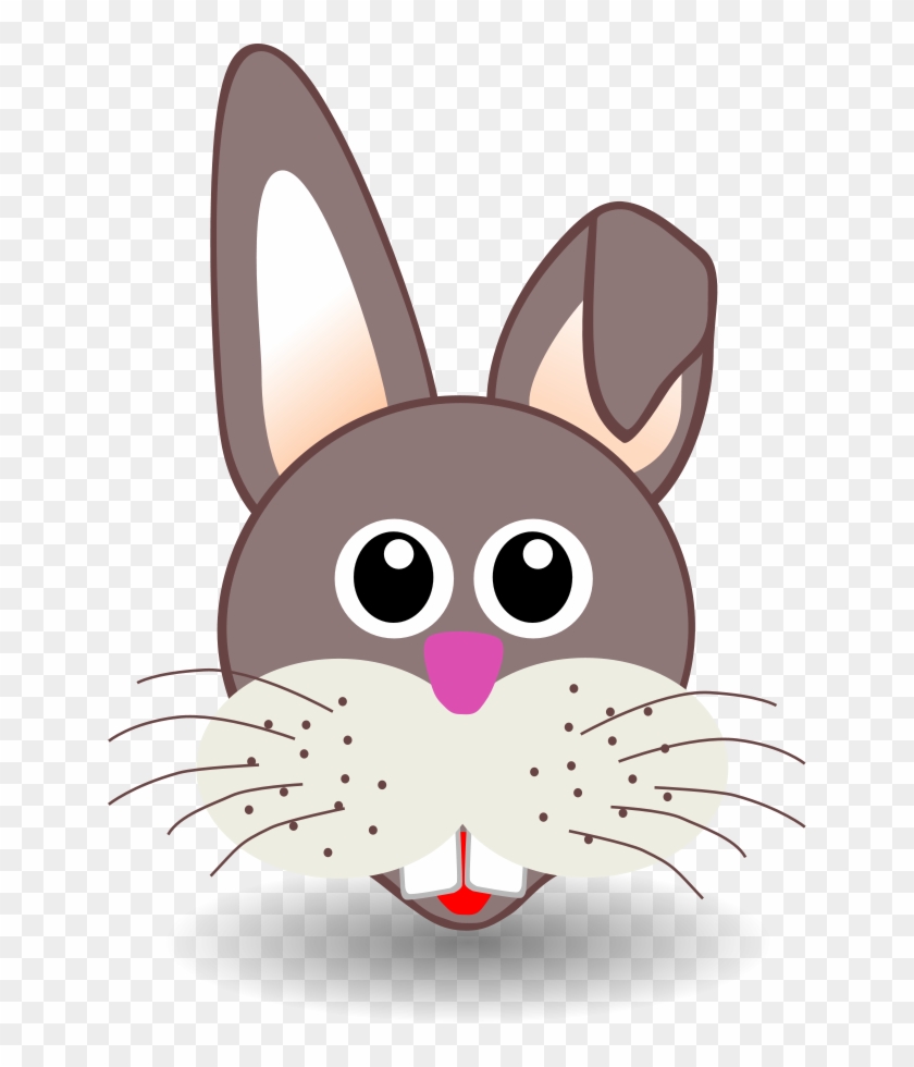 Free Vector Funny Bunny Face - Clip Art Rabbit Face #299349