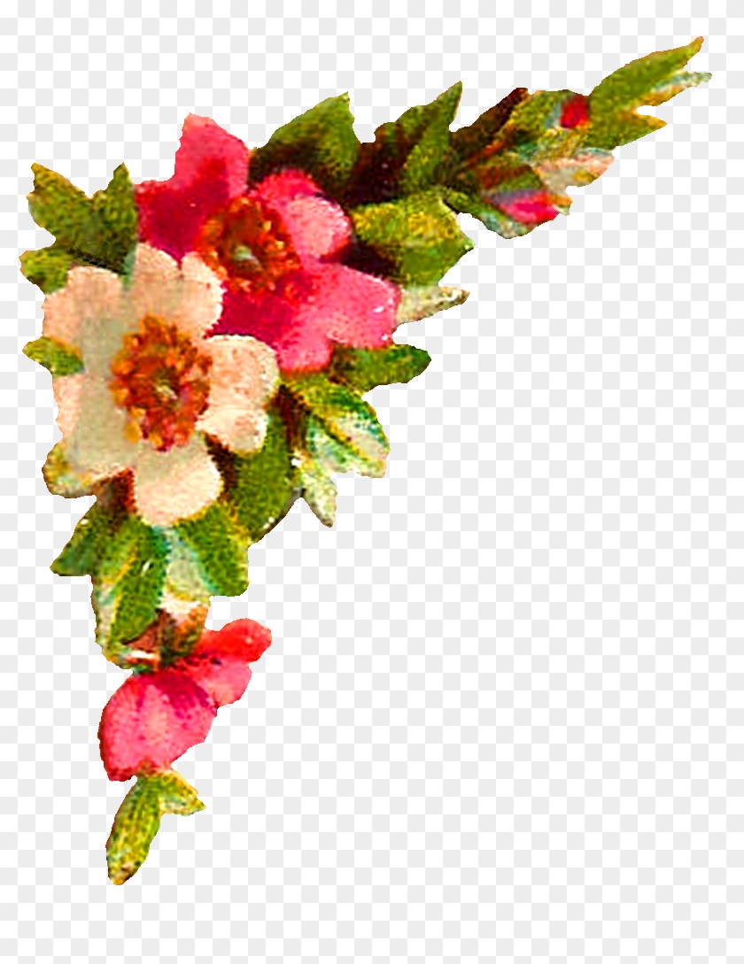 Flower Corner Design Digital - Clip Art #299385