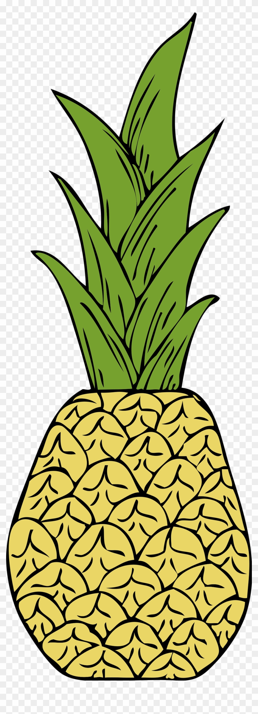 Illustration Of A Pineapple - 3drose Lsp 57288 2 Tropical Pineapple Fruits Yellow #299494