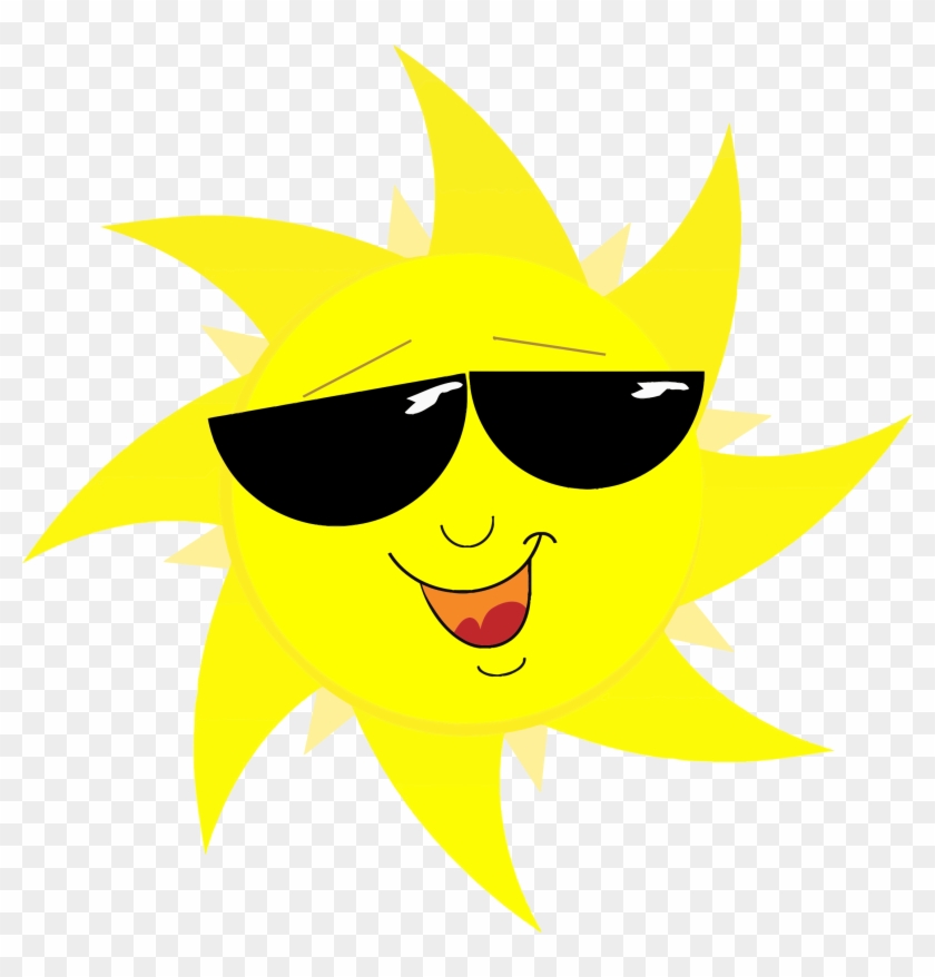 Free Cool Cartoon Sun Clip Art - Sun With Sunglasses Png #299580