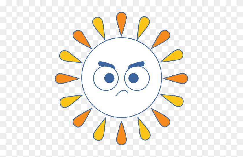 Summer Sun Angry Kawaii Character - Today Weather In Myanmar #299629