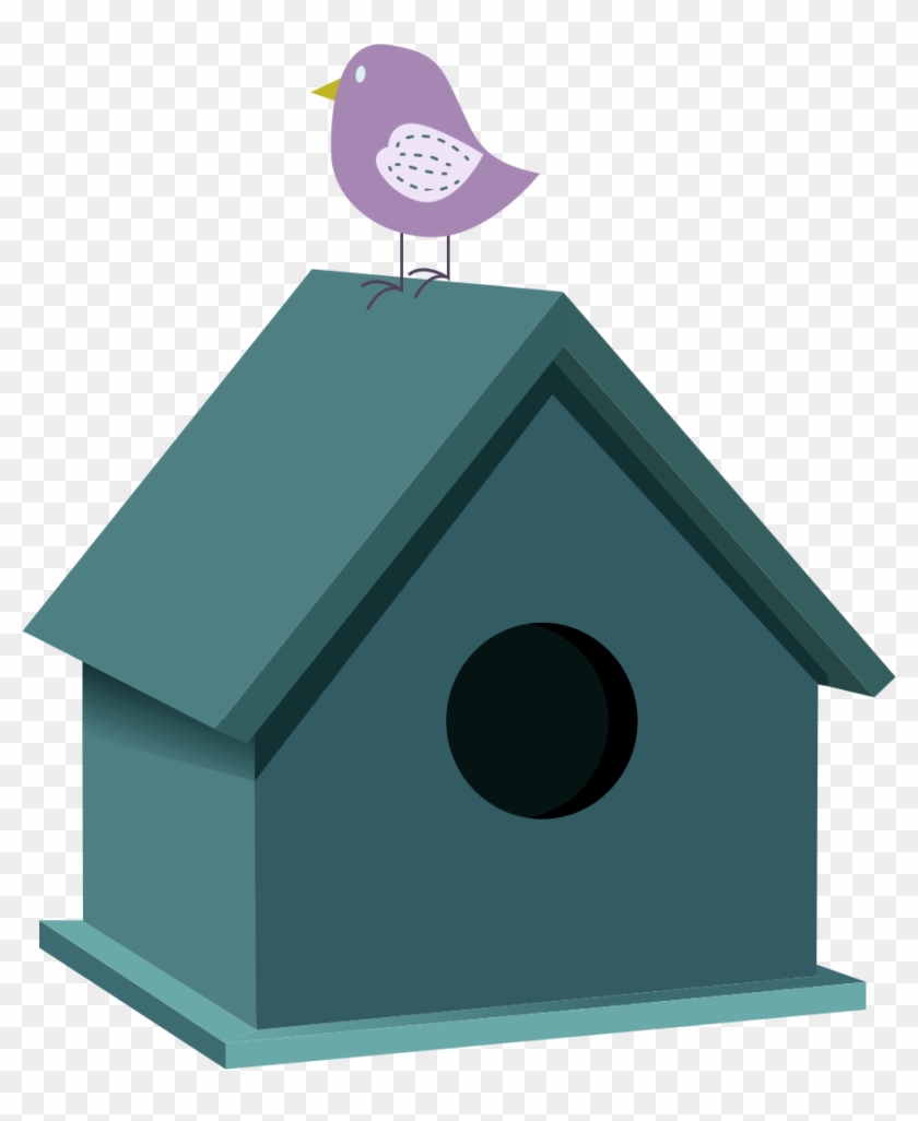 Clipart Bird House - Blue Bird House Png #300162